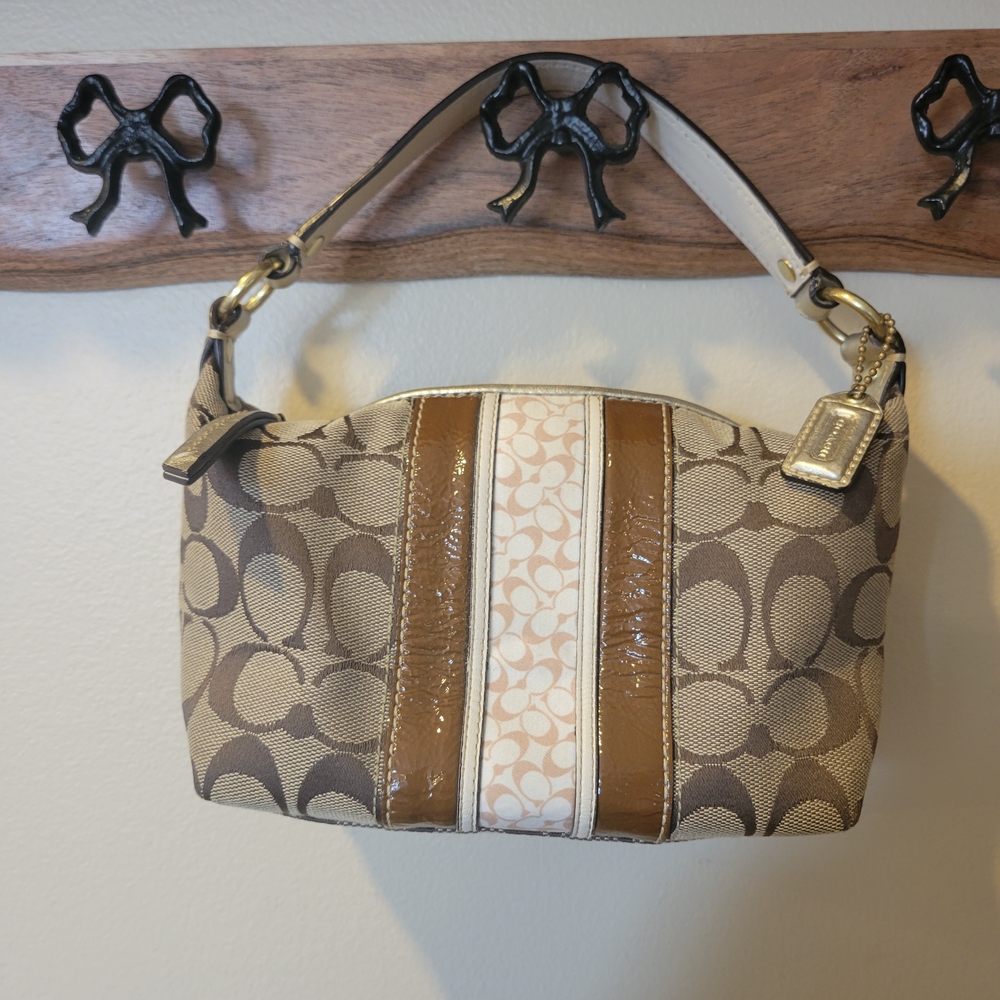 Coach 2007 Y2K Signature Stripe Demi Bag